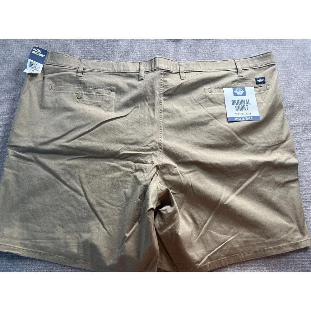 Dockers Original Short Mens 56 Khaki Tan Stretch Flex Comfort Big & Tall New